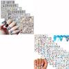 6 Sheets Cow Print Nail Stickers and 8 Sheets Butterfly Nail Stickers view 1