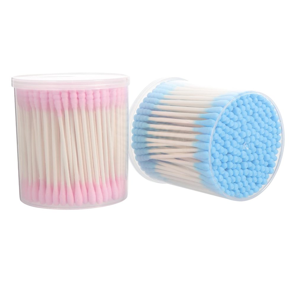 400pcs Double Ended Cotton Wwabs Cleaning Swabs Blackhead Extractor Foam Swab Cleaning Tool Cotton Buds Wood Tools Disposable Swab Cosmetic Absorbent Cotton Paper Stick Baby