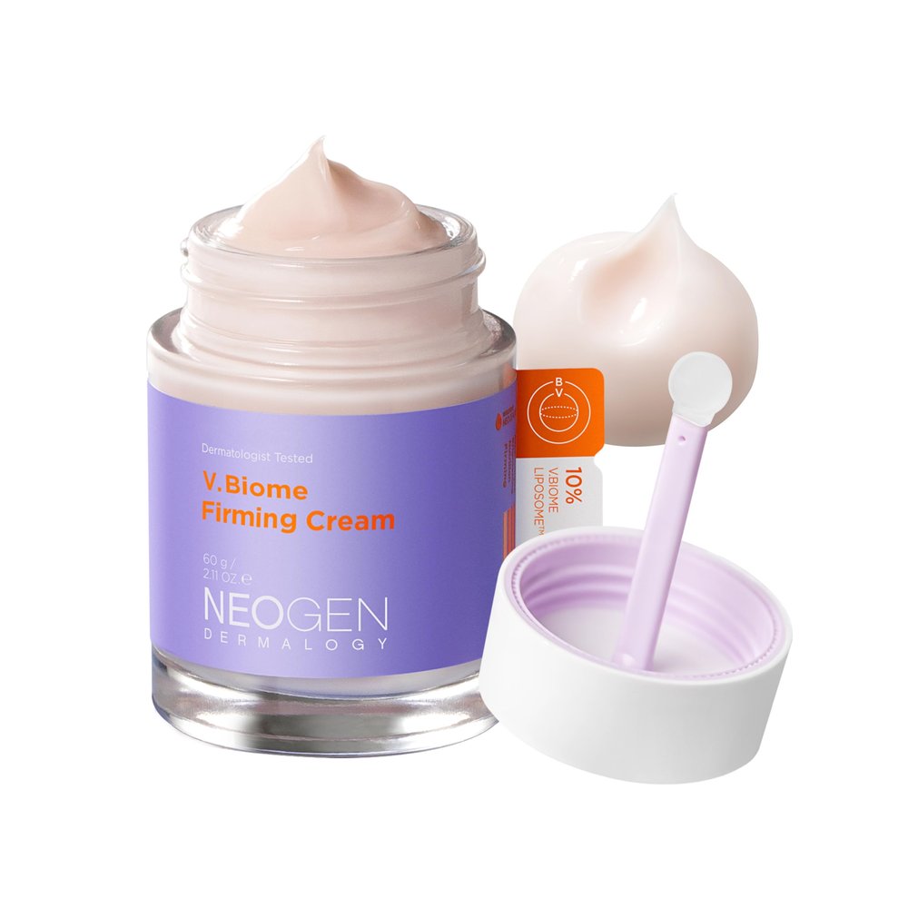 NEOGEN V.Biome Firming Cream 2.11 oz (60 g) - Nourishing & Firming Cream with Peptides & Vitamins Massages skin with Globe Applicator - Korean Skin Care