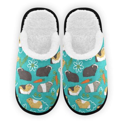 Umidedor Guinea Pig Slippers for Women Girls, Soft Memory Foam Non-Slip Indoor House Slippers Home Shoes for Bedroom Hotel Travel Spa
