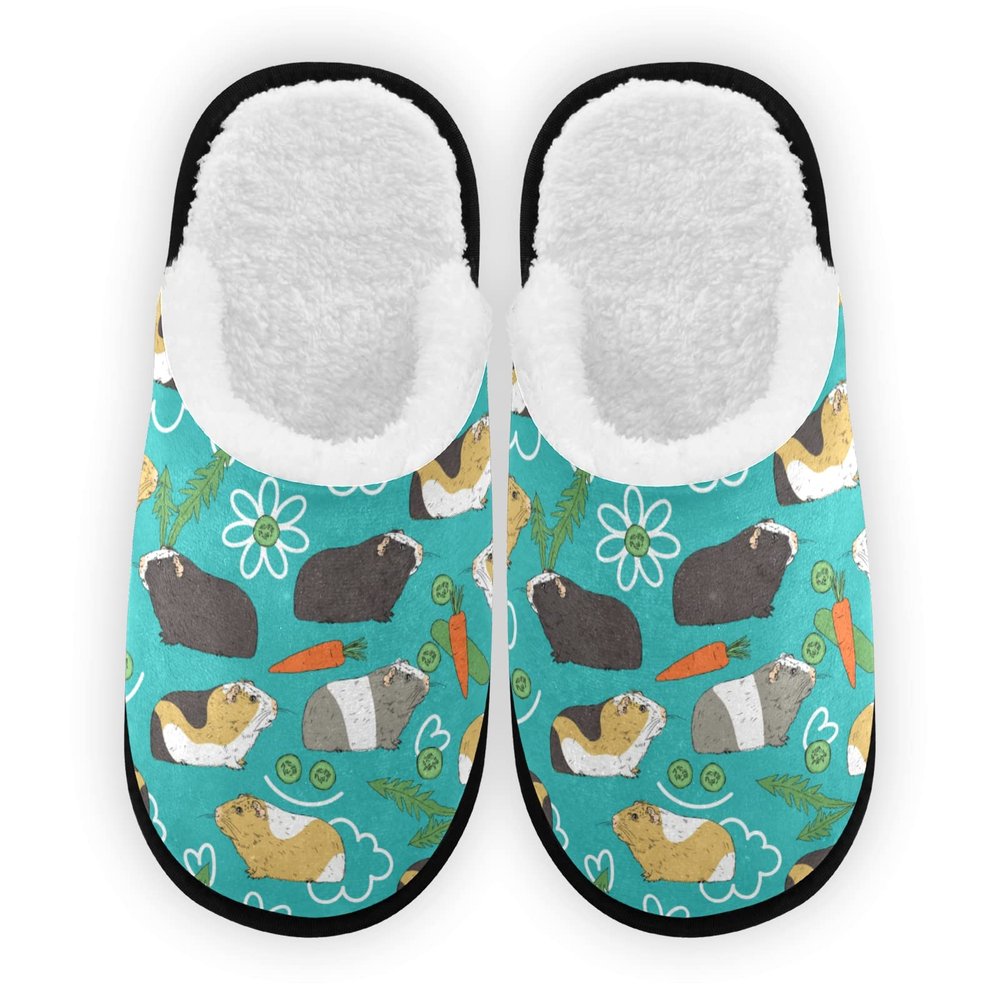 Umidedor Guinea Pig Slippers for Women Girls, Soft Memory Foam Non-Slip Indoor House Slippers Home Shoes for Bedroom Hotel Travel Spa