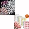 6 Sheets Silver Nail Stickers and 8 Sheets Heart Nail Stickers view 1