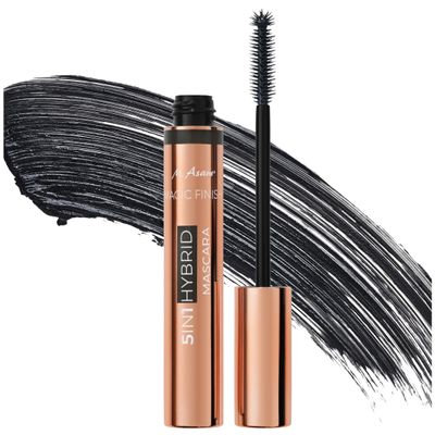 M. Asam MAGIC FINISH 5in1 Hybrid Mascara Deep Black - Mascara for volume, lengthening, definition, care & optimal shape, eye make-up with nourishing argan oil & carnauba wax, 0.27 Fl Oz
