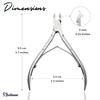 Stelone Cuticle Nippers Sharp Cuticle Trimmer Stainless Steel Cuticle Clippers Pedicure Manicure Nail Tool for Fingernails and Toenails view 4