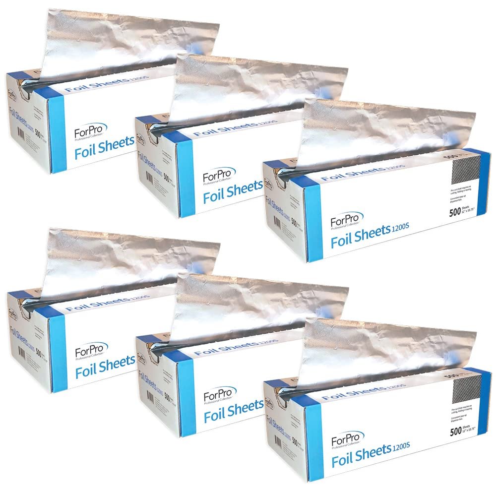ForPro Embossed Foil Sheets, 500ct/6pk, 12"W x 10.75"L, 1200S