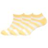 BambooMN Women's Super Soft Aloe Infused Fuzzy Nylon Spa Socks - Size 4-8 - Yellow Stripes - 3 Pairs view 1