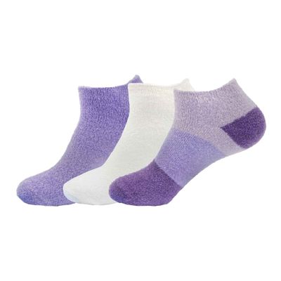 BambooMN Women's Super Soft Aloe Infused Fuzzy Nylon Spa Socks - Size 9-12 - Assortment I - 3 Pairs