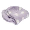 BambooMN Women's Super Soft Aloe Infused Fuzzy Nylon Spa Socks - Size 4-8 - Purple Dots - 3 Pairs view 2