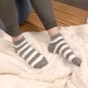 BambooMN Women's Super Soft Aloe Infused Fuzzy Nylon Spa Socks - Size 4-8 - Grey Dots - 3 Pairs view 2