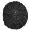Afro Curly Mens Toupee Full Swiss Lace African American Wigs All Transparent Lace Hairpiece Replacement Kinky Curly Human Hair System for Black Men 8 "x 10"SINGA HAIR (6mm Afro Wavy, 1B# Natural Black) view 4