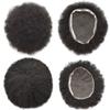 Afro Curly Mens Toupee Full Swiss Lace African American Wigs All Transparent Lace Hairpiece Replacement Kinky Curly Human Hair System for Black Men 8 "x 10"SINGA HAIR (6mm Afro Wavy, 1B10# Natural Black With 10% Gray) view 4