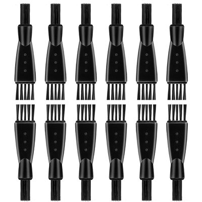 AKOAK 10 Pcs Mens Electric Shaver Cleaning Brush, Black Double Sided Razor Trimmer Shaver Cleaning Brush Set, for Cleaning Razors Razors Clippers Trimmers