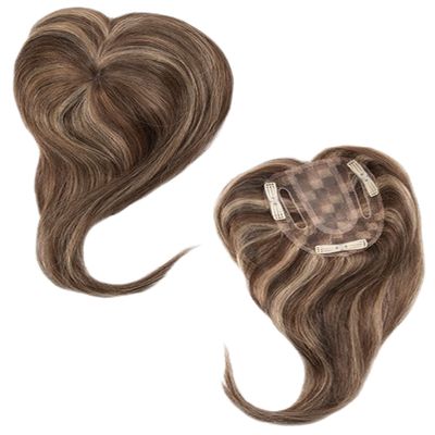 ADD-ON CENTER Human Hair/HF Synthetic Blend Topper by Envy, 5PC Bundle: Topper, 4oz Mara Ray Luxury Shampoo & Conditioner, Wide Tooth Comb, and 19 Page Belle of Hope Guide (Medium Blonde)