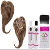 ADD-ON CENTER Human Hair/HF Synthetic Blend Topper by Envy, 5PC Bundle: Topper, 4oz Mara Ray Luxury Shampoo & Conditioner, Wide Tooth Comb, and 19 Page Belle of Hope Guide (Medium Blonde) view 2