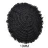 French Lace Afro Wig Black Brazilian Wave Curly Tight Hair System Breathable Natural Mens Toupee Afro-American Black Man Hairpieces (#1B Off Black, 10mm-wave) view 2