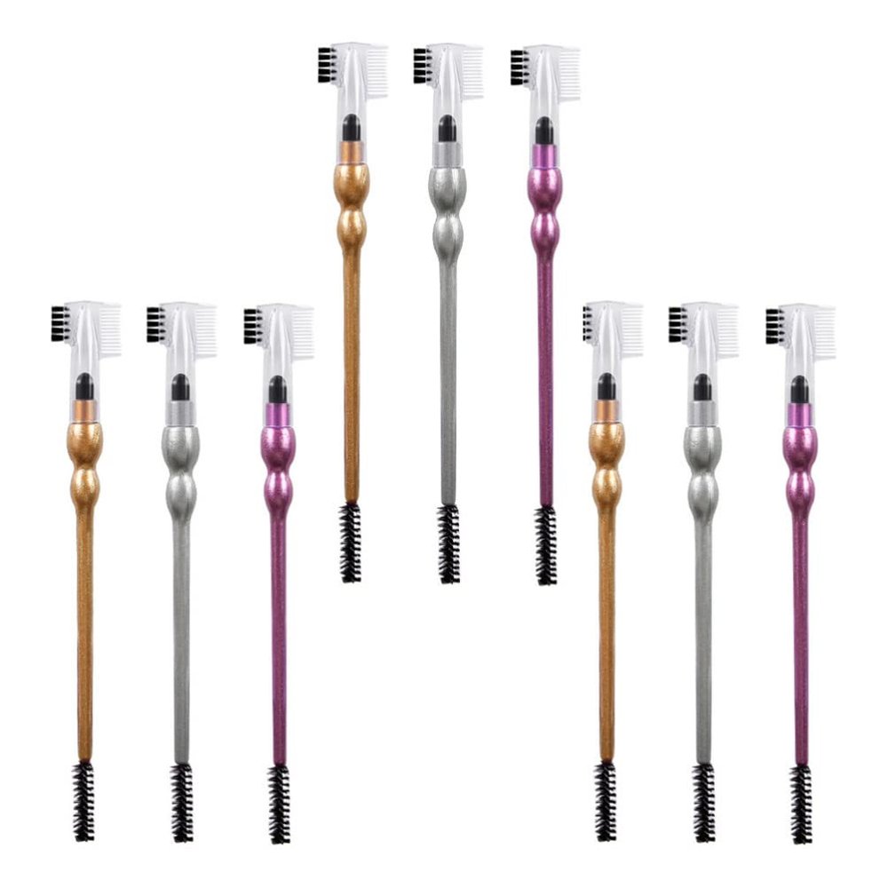 Beaupretty 9pcs Dual- Eyebrow Comb Eyelash Brush Makeup Tools for Women Spiral Design for Precision Grooming
