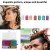 170Pcs Hair Dreadlocks Beads Hair Jewelry Hair Braiding Tool Hair Pendants Decoration Colors Exquisite Patterns Trendy Parties Weddings Home Girls view 2