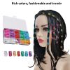 170Pcs Hair Dreadlocks Beads Hair Jewelry Hair Braiding Tool Hair Pendants Decoration Colors Exquisite Patterns Trendy Parties Weddings Home Girls view 3