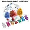 170Pcs Hair Dreadlocks Beads Hair Jewelry Hair Braiding Tool Hair Pendants Decoration Colors Exquisite Patterns Trendy Parties Weddings Home Girls view 4