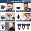 7D Electric Razor for Men, 5 in 1 Head Shavers for Bald Men, Electric Rotary Shaver Waterproof Grooming Kit Cordless Bald Head Shaver LED Display view 2