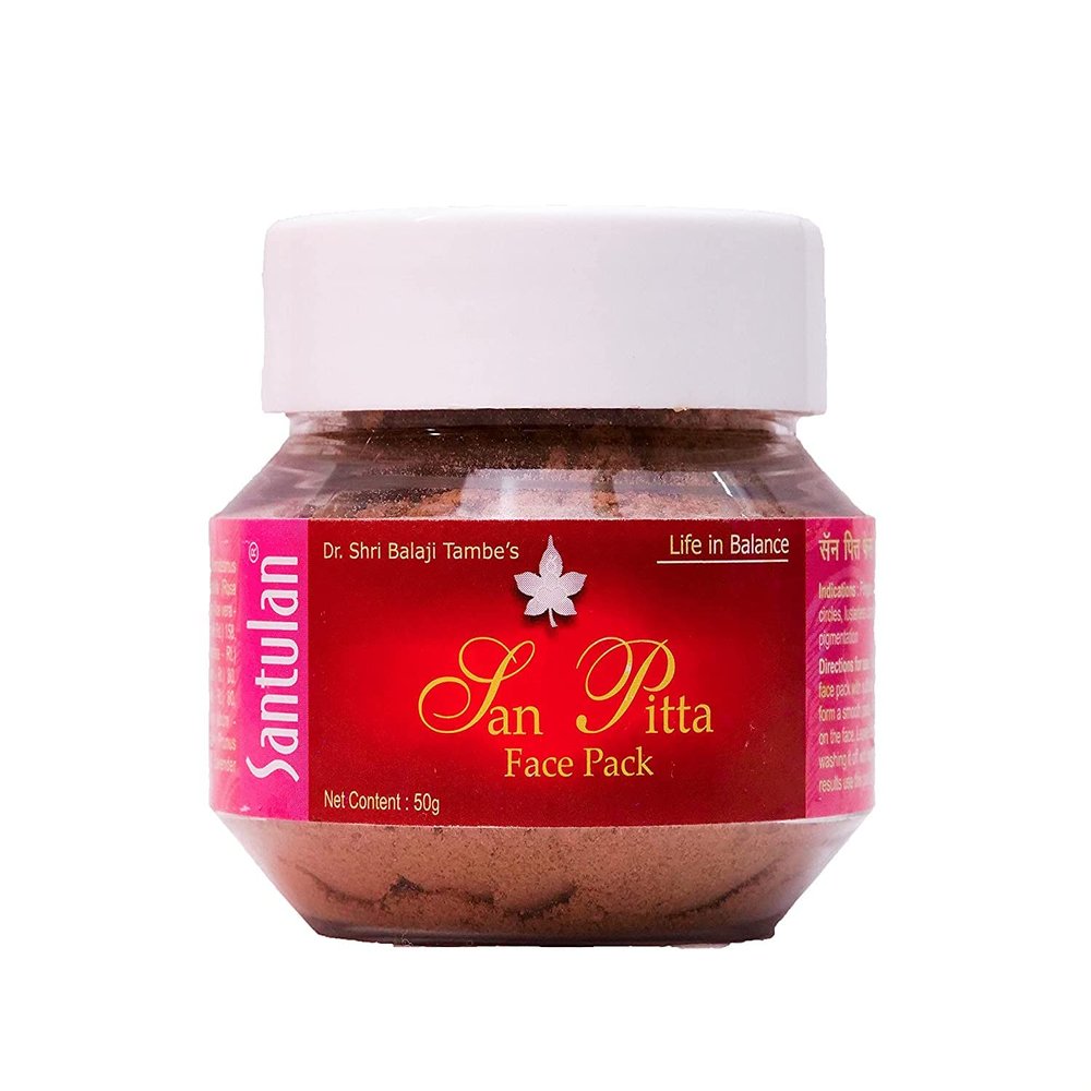 panihari Santulan Ayurveda San Pitta Face Pack-50gm with Sukanthi Throat Relief Pills-1gm