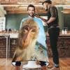 Visesunny Barber Cape - Monkey Polyester Hair Cutting Salon Apron, Anti-Static Haircut Water-Resistant Shaving Cloth, Beard Shaving Bib, Hairdressing Cape view 2