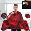 Visesunny Barber Cape - Red Rose Close Texture Polyester Hair Cutting Salon Apron Anti-Static Haircut Water-Resistant Shaving Cloth Beard Shaving Bib view 3