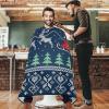 visesunny Christmas Pattern Barber Cape Hair Salon Haircut Gown Hair Cutting Apron with Adjustable Closure Beard Shaving Bib view 2