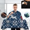 visesunny Christmas Pattern Barber Cape Hair Salon Haircut Gown Hair Cutting Apron with Adjustable Closure Beard Shaving Bib view 3