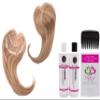 ADD-ON FRONT Human Hair/HF Synthetic Blend Topper by Envy, 5PC Bundle: Topper, 4oz Mara Ray Luxury Shampoo & Conditioner, Wide Tooth Comb, and 19 Page Belle of Hope Guide (Black) view 2