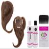 ADD-ON LEFT Human Hair/HF Synthetic Blend Topper by Envy, 5PC Bundle: Topper, 4oz Mara Ray Luxury Shampoo & Conditioner, Wide Tooth Comb, and 19 Page Belle of Hope Guide (Medium Grey) view 2