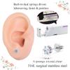 Firstomato 2PCS Disposable Ear Piercing Kit Aseptic Ear Piercing Gun Self Use Ear Piercings Kit Cartilage Piercing Gun with Hypoallergenic Earrings5mm 6-prongs crystal) view 2