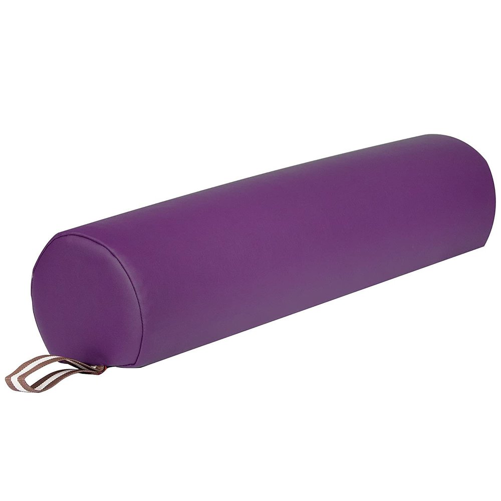 Master Massage 6 inch 3/4 Round Massage Bolster,Massage Bolster Pillow Cushion,100% PU Upholstery Massage Bolster for Massage Tables (Purple)