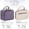 NISHEL Travel Toiletry Bag for Women, Makeup Essentials Organizer, Hanging Case for Accessories, Cosmetics, Large Size, Purple view 2