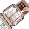 NISHEL Travel Toiletry Bag for Women, Makeup Essentials Organizer, Hanging Case for Accessories, Cosmetics, Large Size, Purple view 4
