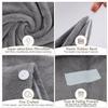 BEoffer Microfiber Hair Towel, 3 Packs Hair Towels for Women, Men,Kids, Quick Dry Hair Wrap Towels for Curly,Long, Curly Hair Anti Frizz (Gray) view 2