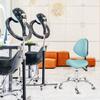 Antlu Saddle Stool Dental Hygienist Chair with Back Support, Rolling Esthetician Saddle Stool for Lash Salon Tattoo Shop Spa Dentist Clinic (with Backrest, Cyan) view 2