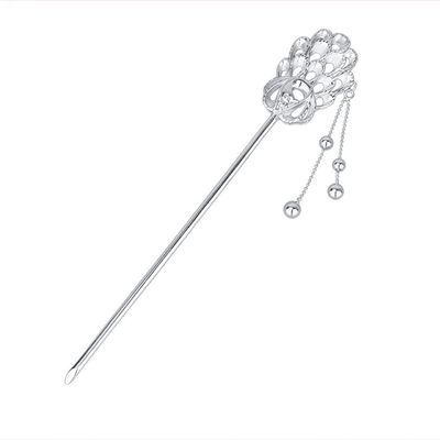 Vintage Hair Sticks Hairpin, S925 Sterling Silver Hair Sticks for Long Hair, Elegant Ornate Phoenix Chinese Hair Chopsticks, Dangle Hair Bun Accessories for Bride Women Girl