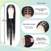 Fecihor Braided Wigs for Women Knotless Braided Lace Front Wigs with Baby Hair Box Braid Wig 13x8 Inches HD Lace Frontal Black Braided Wigs 36 inches view 2