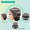 Fecihor Braided Wigs for Women Knotless Braided Lace Front Wigs with Baby Hair Box Braid Wig 13x8 Inches HD Lace Frontal Black Braided Wigs 36 inches view 3