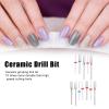 Eujgoov 12pcs Ceramic Milling Cutter Drill Bit Rotary Burrs for Electric Manicure Pedicure Nail File Machine view 3