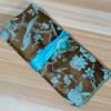 Only My Live Home Jade Buckle Silk Brocade Cloth Jewelry Roll Organizer for Women Travel Portable BagFoldable Jewellery Storage Pouches with Rope (brown) view 3