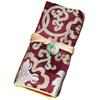 Only My Live Home Jade Buckle Silk Brocade Cloth Jewelry Roll Organizer for Women Travel Portable BagFoldable Jewellery Storage Pouches with Rope (beige) view 1