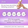 Spa Sciences Ziva Lady Shaver - Advanced Wet & Dry Trimmer - Non-Irritating Shave - for Sensitive Skin - USB Rechargeable - All Skin Types view 2