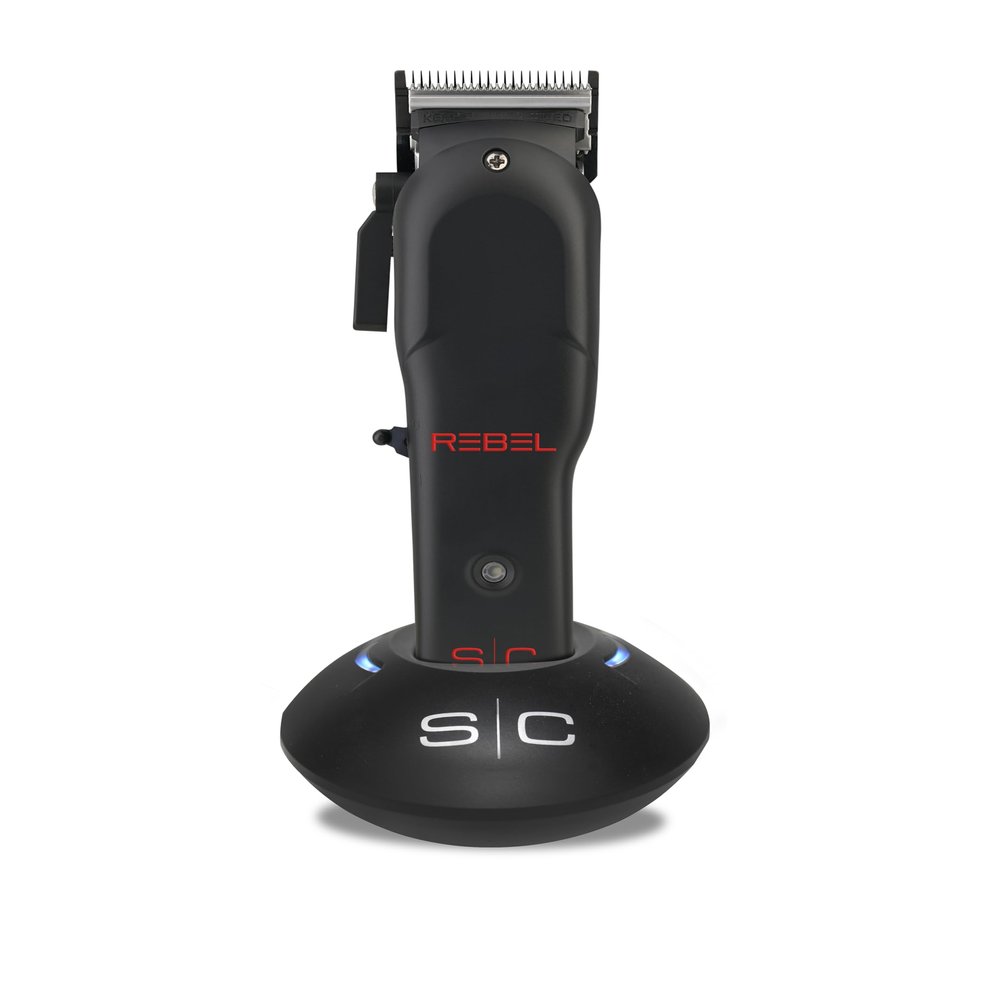 Stylecraft Rebel Professional Super-Torque Cordless Hair Clipper, Black Diamond Carbon Fusion Faper Blades