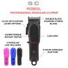 Stylecraft Rebel Professional Super-Torque Cordless Hair Clipper, Black Diamond Carbon Fusion Faper Blades view 2