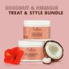 SheaMoisture Curl and Shine Hair Masque and Curl Enhancing Smoothie for Curly Hair Coconut and Hibiscus Deep Conditioning Hair Treatment view 3
