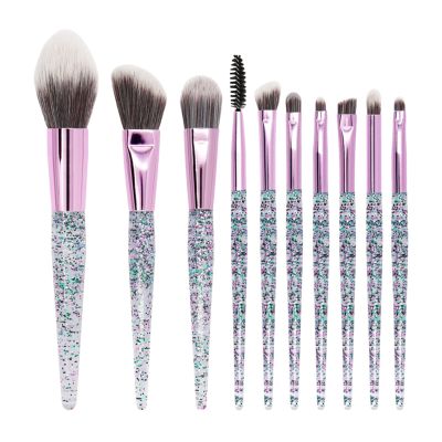 10 Pcs Makeup Brushes, Professional Soft Dense Synthesis Fiber Synthesis Cruelty Free Makeup Tools Set