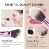 10 Pcs Makeup Brushes, Professional Soft Dense Synthesis Fiber Synthesis Cruelty Free Makeup Tools Set view 4