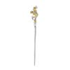 1 Piece Vintage Hair Sticks Hairpin, S925 Sterling Silver Chinese Hair Chopsticks, Mountain Sea Series Neutral Hair Sticks, Goth Hair Bun Eternal Promise Jewelry for Bride Girl Women, Gilded Waves view 1